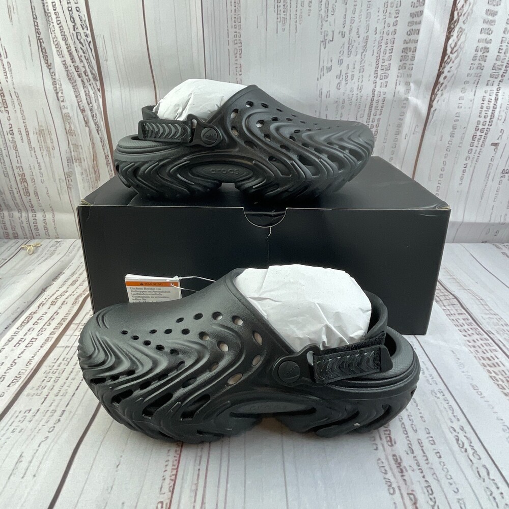 Crocs Echo II Chrome Unisex M6/W8 US Clogs Black